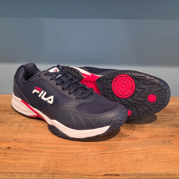 Fila Mens Volley Zone Pickleball Shoes Navy Blue White 1PM00594-422 Size 11.5 main image 8